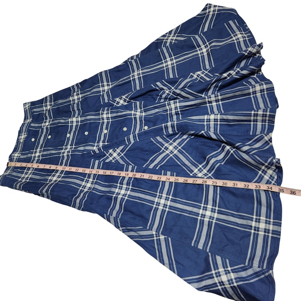 Polo by Ralph Lauren Blue Plaid Midi Skirt - Picture 10 of 13